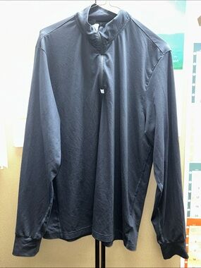 Men's Black Quarter-Zip Pullover Top